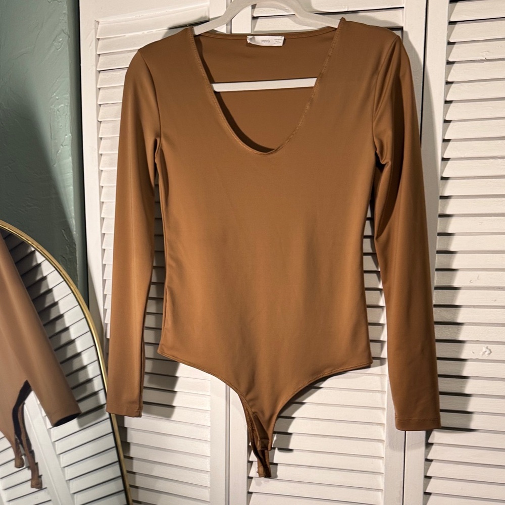 Mango Tan Long Sleeve Bodysuit